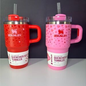 Stanley Valentine’s Day 20oz Set of 2 - Red Ruby Hearts & Pink Sweet Hearts BNWT